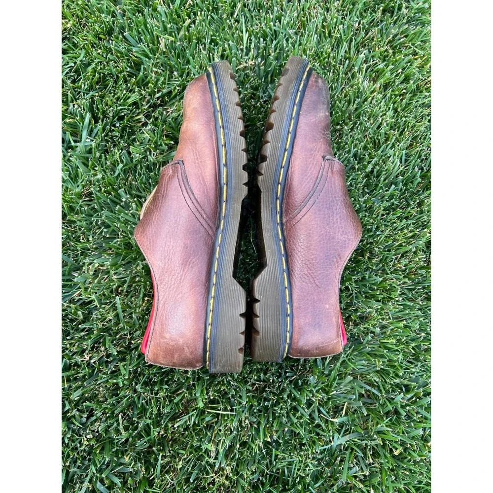 Dr. Martens Vintage Made in England Pebbled Brown Leather‎ Oxford Shoes 3 Eyelet